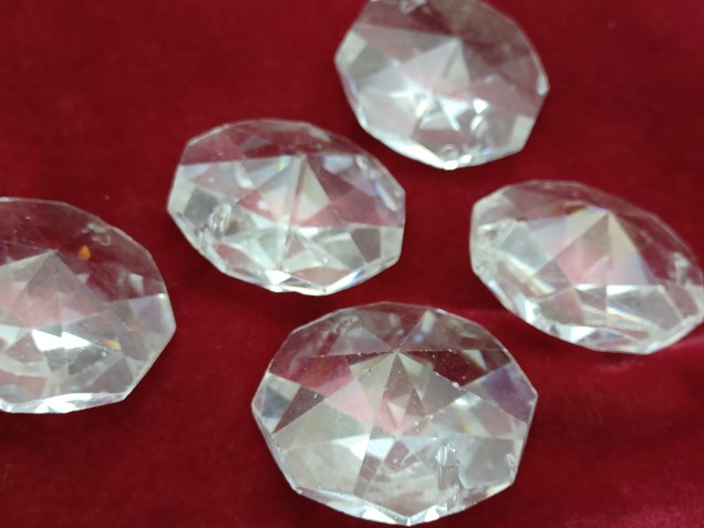 Large Swarovski crystal Chandelier 40mm octagons Vintage 