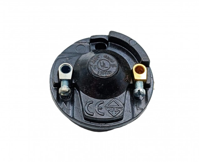 3 PART E27 - ES LAMP HOLDER IN WHITE HALF THREADED SKIRT