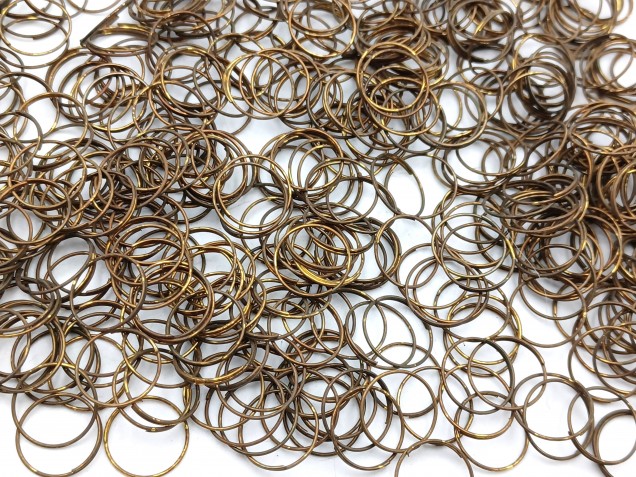 500 Antique Plated Chandelier jump Rings 