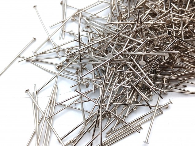 100 grams of Nickel pins 30mm x 0.9mm (approx 720 pins)