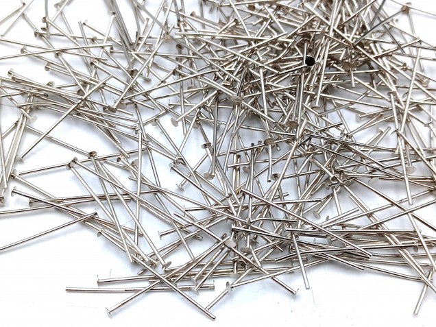 Nickel Chandelier Pins 40mm x 0.8mm 