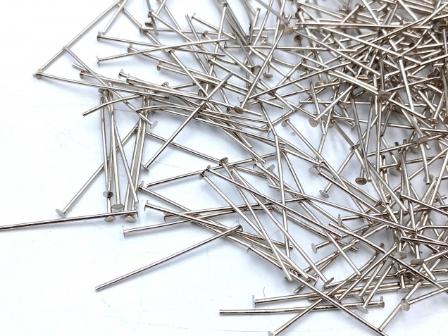 Nickel Chandelier Pins 40mm x 0.8mm 