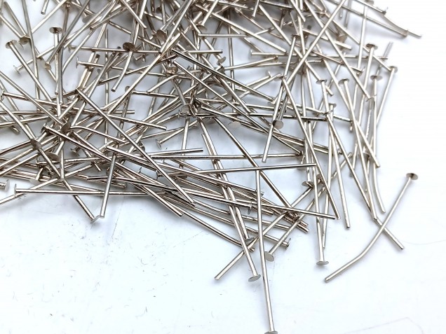 Nickel Chandelier Pins 40mm x 0.8mm 