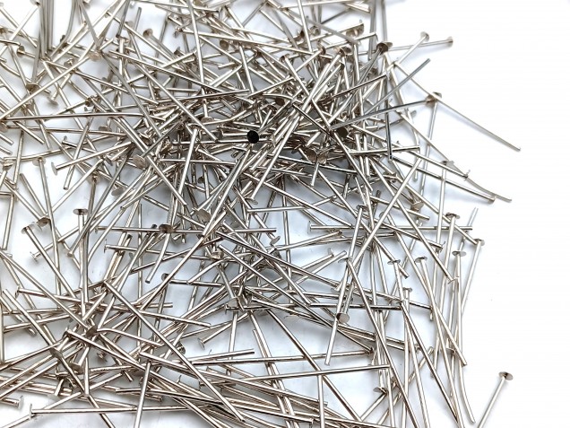 Nickel Chandelier Pins 40mm x 0.8mm 