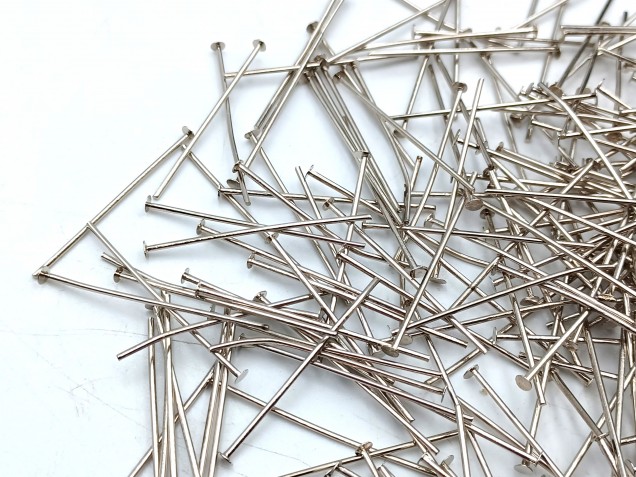 Nickel Chandelier Pins 40mm x 0.8mm 