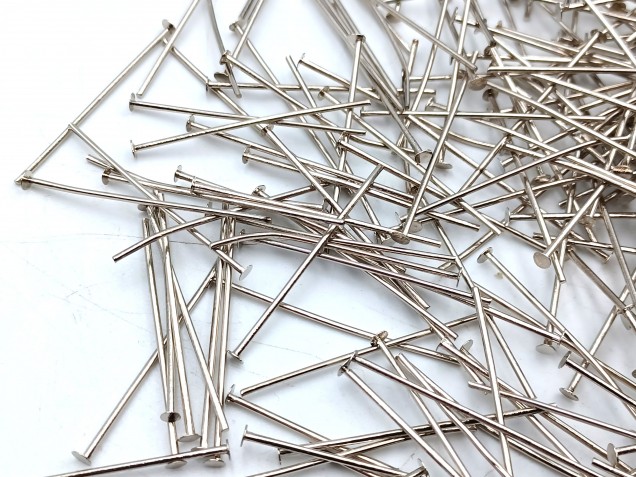 Nickel Chandelier Pins 40mm x 0.8mm 