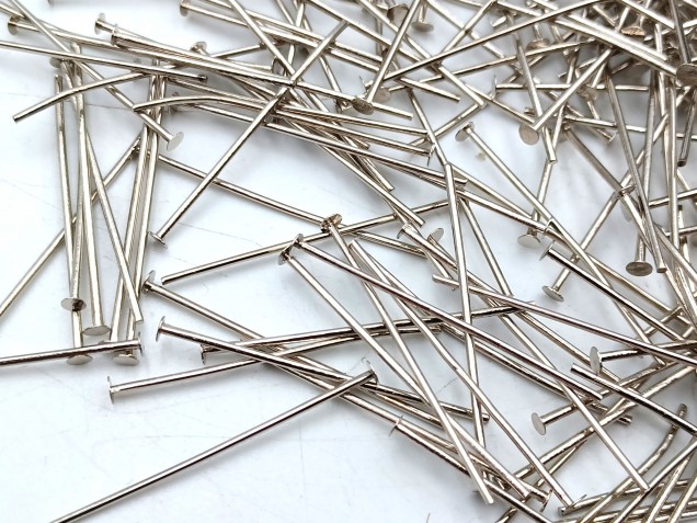 Nickel Chandelier Pins 40mm x 0.8mm 