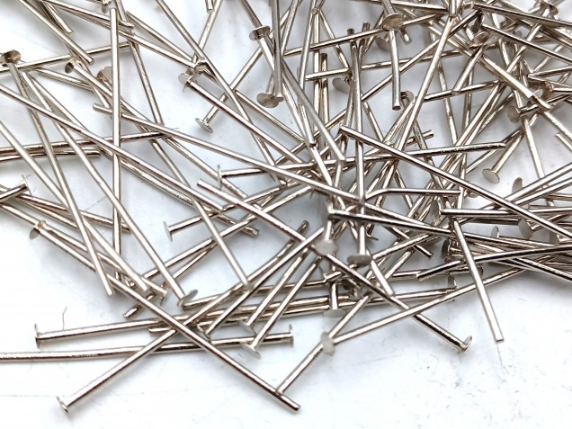 Nickel Chandelier Pins 40mm x 0.8mm 