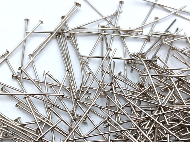 Nickel Chandelier Pins 40mm x 0.8mm 