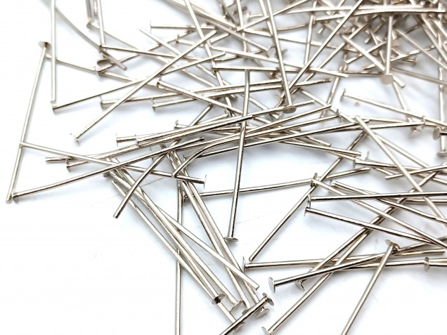 100 grams of Nickel pins 30mm x 0.9mm (approx 720 pins)