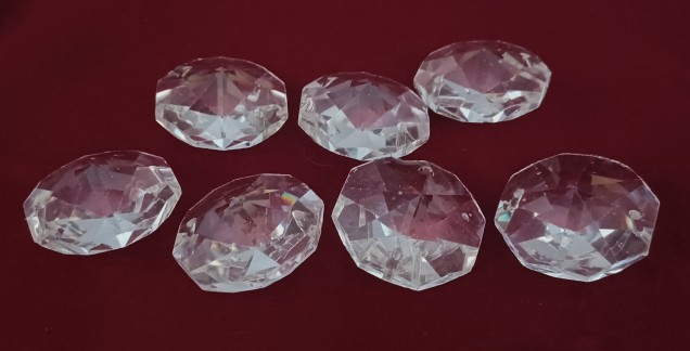 40mm Swarovski Crystal Chandelier Octagons Vintage B STOCK Pack Of 7