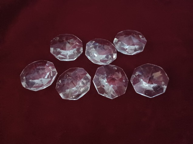 40mm Swarovski Crystal Chandelier Octagons Vintage B STOCK Pack Of 7