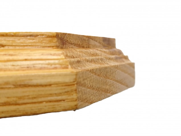 Oak wooden ceiling rose pattress octagon varnished 