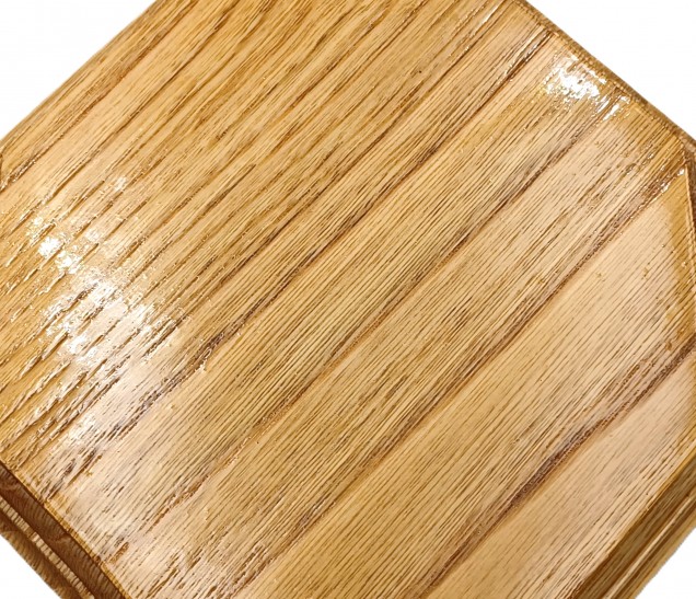 Oak wooden ceiling rose pattress octagon varnished 