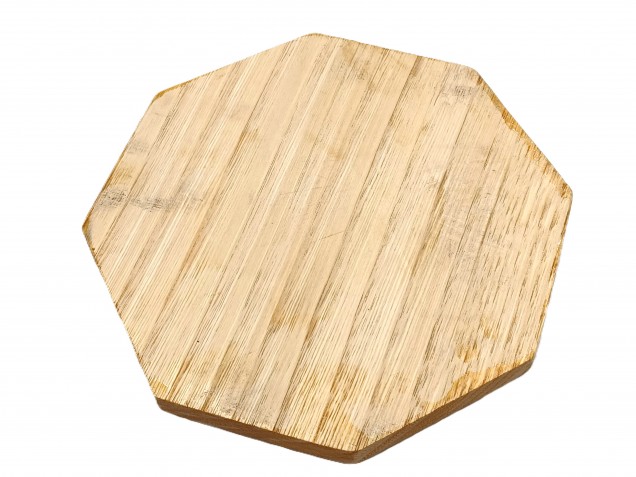 Oak wooden ceiling rose pattress octagon varnished 