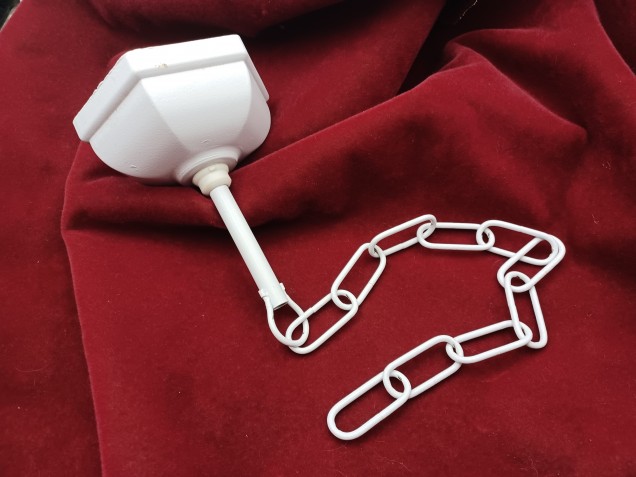 White Chandelier ceiling rose Hook and chain