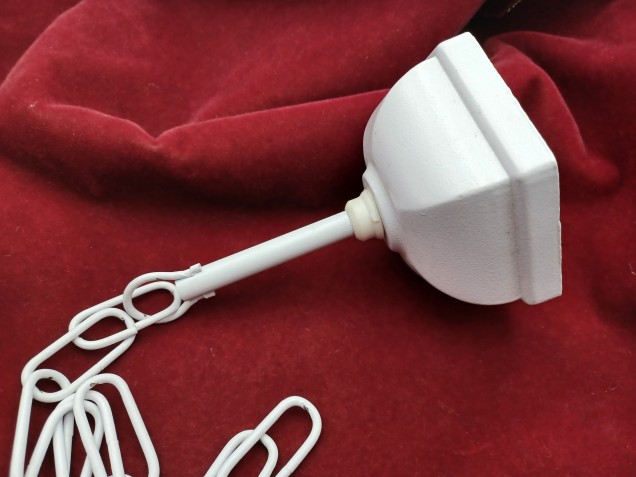 White Chandelier ceiling rose Hook and chain