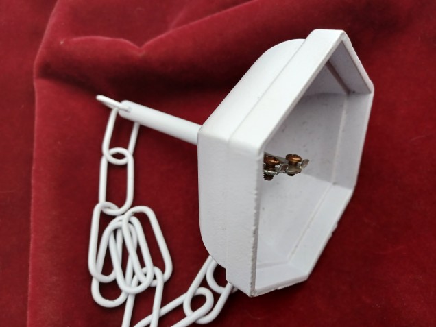 White Chandelier ceiling rose Hook and chain