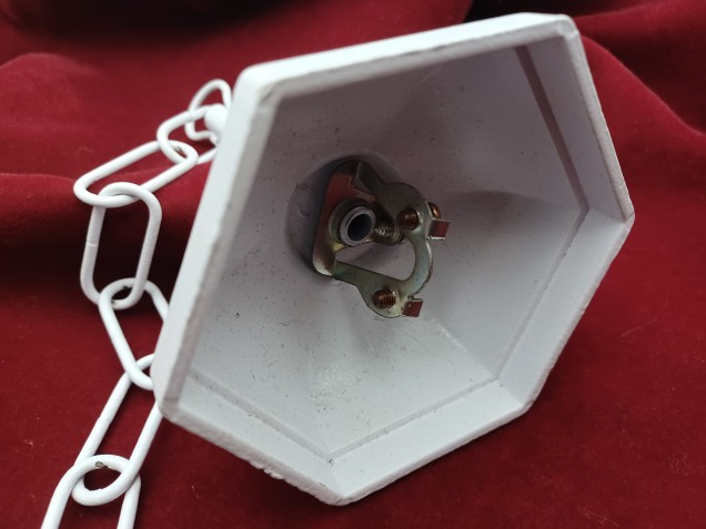 White Chandelier ceiling rose Hook and chain