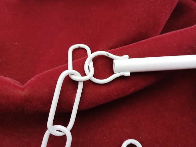 White Chandelier ceiling rose Hook and chain