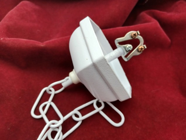 White Chandelier ceiling rose Hook and chain