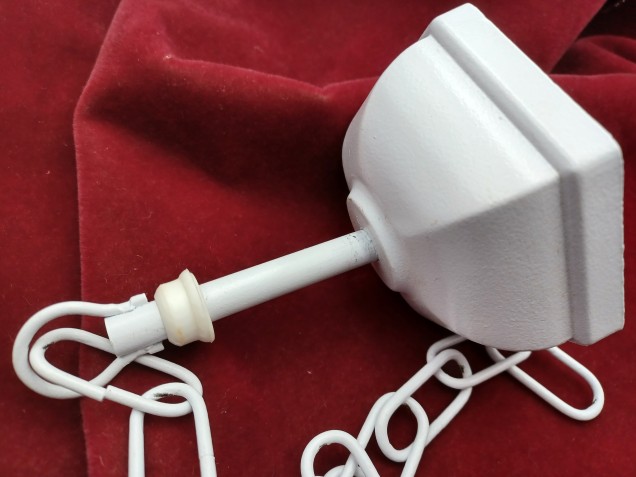 White Chandelier ceiling rose Hook and chain