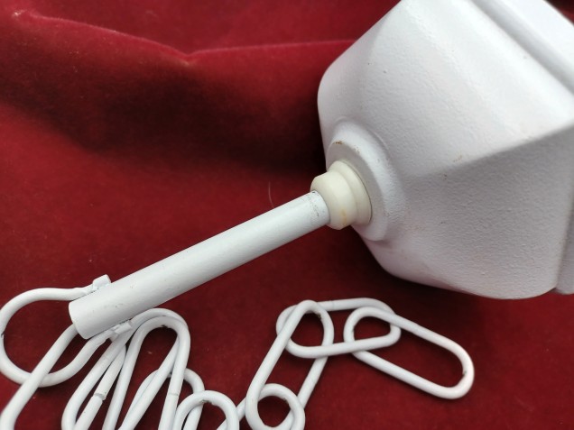 White Chandelier ceiling rose Hook and chain