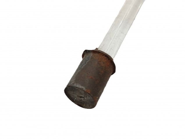 Murano chandelier Flower clear Stem with red and white Flower Head