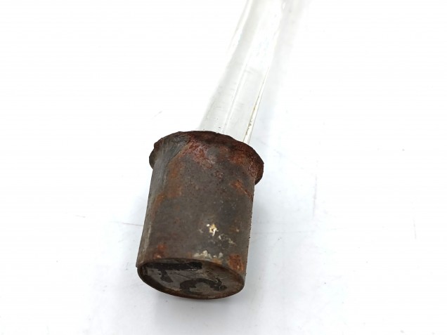 Murano chandelier Flower clear Stem with blue and yellow Flower Head 