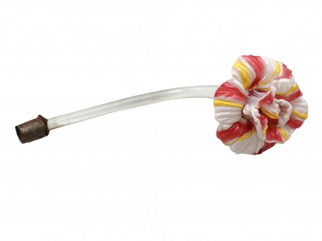 Murano chandelier Flower with white red and yellow Flower Head 