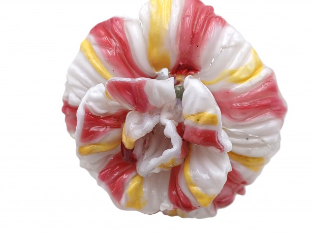 Murano chandelier Flower with white red and yellow Flower Head 
