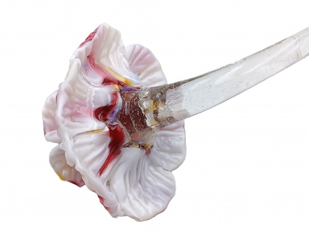 Murano chandelier Flower with white red and yellow Flower Head 