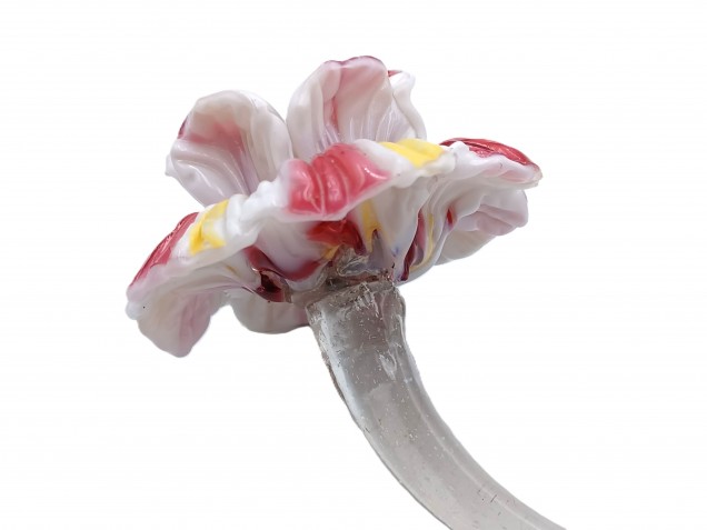 Murano chandelier Flower with white red and yellow Flower Head 