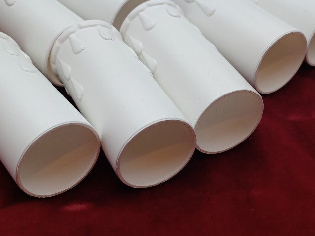 8 white plastic drip candle tubes 70mm height x 28mm internal diameter