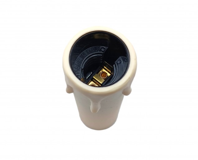 Candle Tube 100mm x 24mm cream Drip Plastic With Lamp Holder E14 SES To Fit 