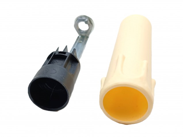 Candle Tube 100mm x 24mm cream Drip Plastic With Lamp Holder E14 SES To Fit 