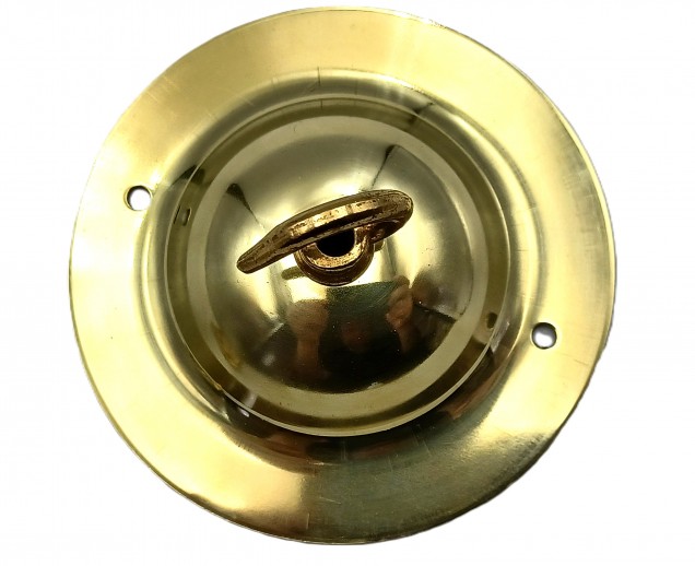 Brass LARGE DOME Ceiling Hook with screws and chain 15kgs max load 