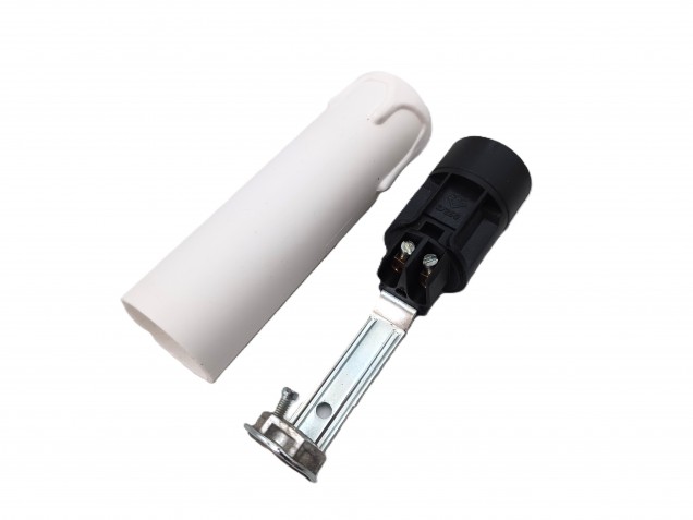 Candle Tube 85mm x 24mm white Drip Plastic With Lamp Holder E14 SES To Fit 