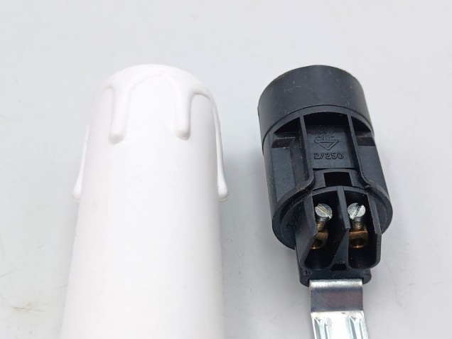 Candle Tube 85mm x 24mm white Drip Plastic With Lamp Holder E14 SES To Fit 