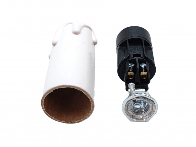 Candle Tube white Drip card 65mm And Lamp Holder E14 