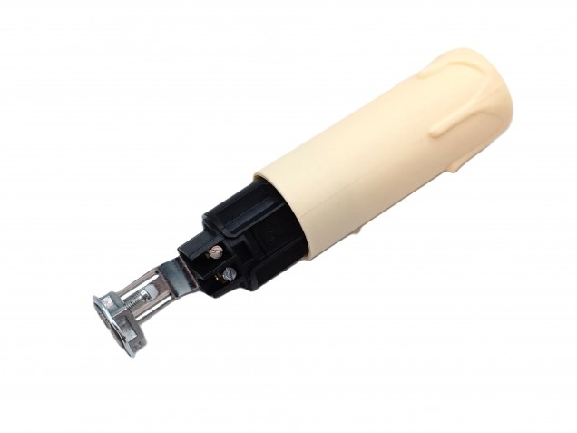 Candle Tube 65mm x 24mm cream Drip Plastic With Lamp Holder E14 SES To Fit