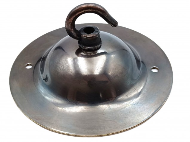 Dark antique brass LARGE DOME Ceiling Hook with screws and chain 15kgs max load