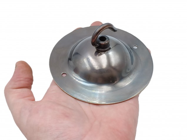 Dark antique brass LARGE DOME Ceiling Hook with screws and chain 15kgs max load