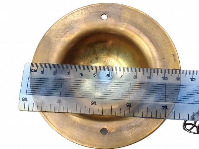 Dark antique brass LARGE DOME Ceiling Hook with screws and chain 15kgs max load