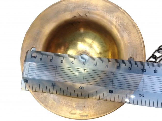 Dark antique brass LARGE DOME Ceiling Hook with screws and chain 15kgs max load