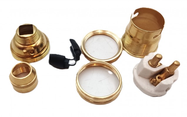 Brass Lamp Shade Gallery Pendant Set  Choice Of Gallery Size