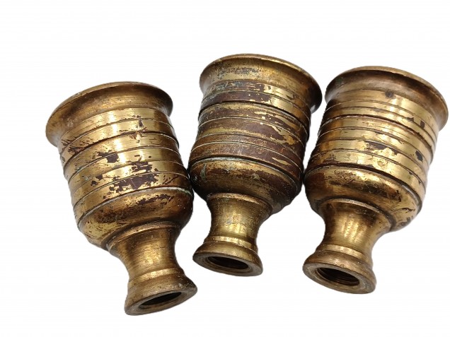 Antique brass chandelier candle cups pack of 3