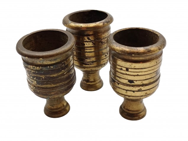 Antique brass chandelier candle cups pack of 3