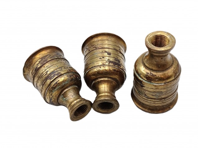 Antique brass chandelier candle cups pack of 3