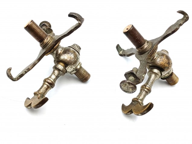 Antique gasolier gas taps with storm shade gallery